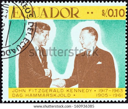 ECUADOR - CIRCA 1967: A stamp printed in Ecuador from the \