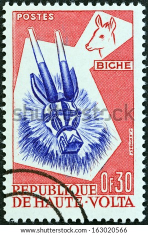 UPPER VOLTA - CIRCA 1960: A stamp printed in Upper Volta from the 