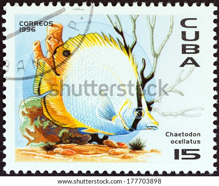 CUBA - CIRCA 1996: A stamp printed in Cuba from the \