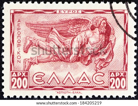 GREECE - CIRCA 1943: A stamp printed in Greece from the 