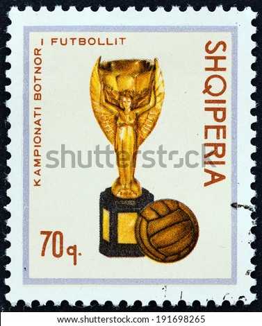 ALBANIA - CIRCA 1966: A stamp printed in Albania from the \