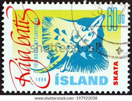 ICELAND - CIRCA 1998: A stamp printed in Iceland from the \