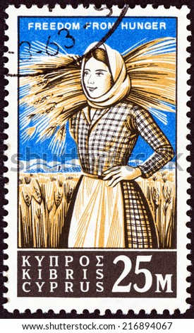 CYPRUS - CIRCA 1963: A stamp printed in Cyprus from the \