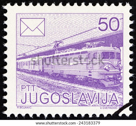 YUGOSLAVIA - CIRCA 1986: A stamp printed in Yugoslavia from the \