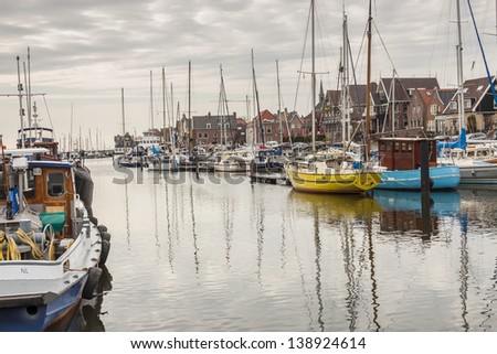 View on port Urk -  Netherlands, town in Flevoland.