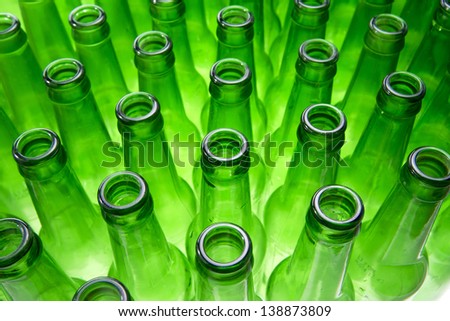 Background Made From Empty Beer Bottles