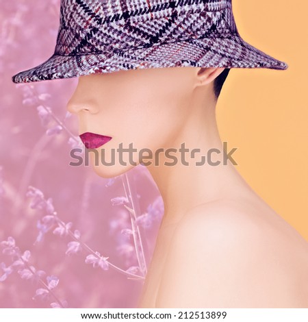 Abstract sensual girl  Floral print style