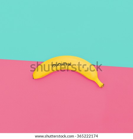 Banana Minimal. Pastel colors style