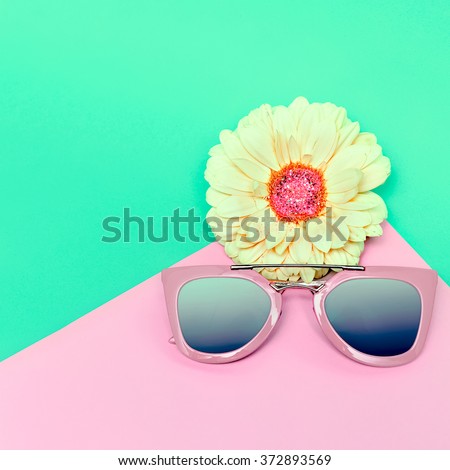 Fashionable Sunglasses. Pastel Colors. Trend of the season.