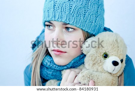 girl with teddy bear