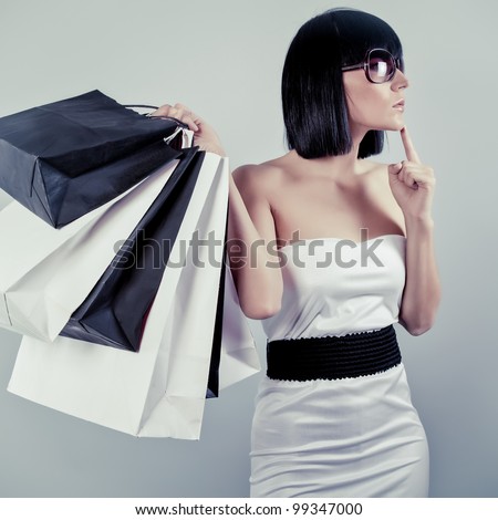 Beautiful shopping woman