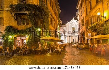 Old street in Rome Italy Old street in Rome Italy