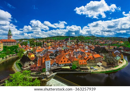 View of Cesky Krumlov, Czech Republic