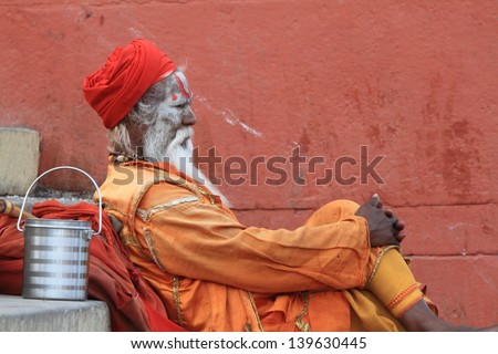 Holy Sadhu in India Holy Sadhu in India