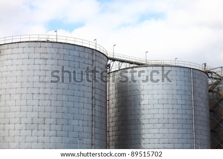 Steel tanks, Chemical Industry, Storage Tank In Industrial Plant