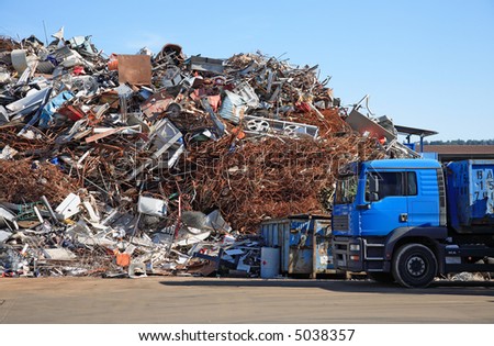 a scrap yard for recycling purposes
