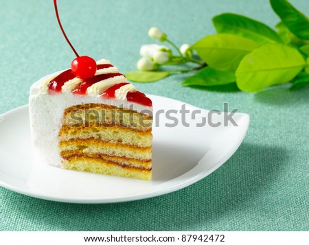 cheese cake with cherry