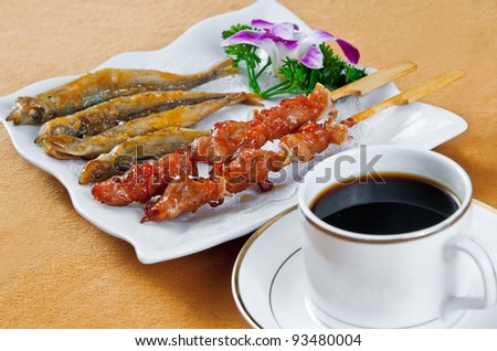 fried meat and fish