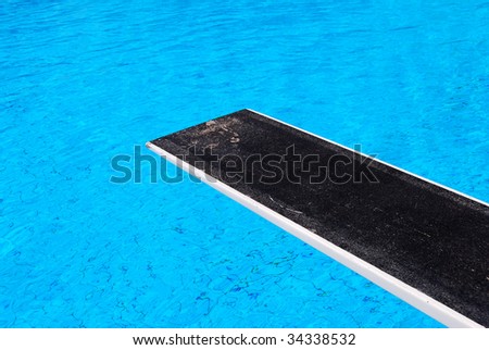 Diving board at a swimming pool