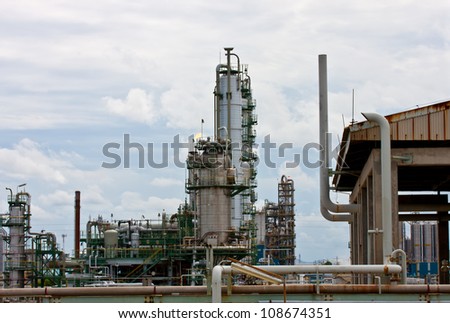 gas refinery, industrial plant
