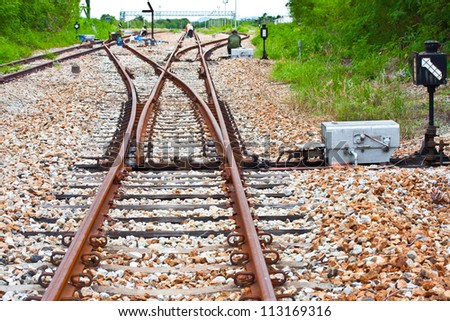 railway Workers repairing railway on hot summer day
