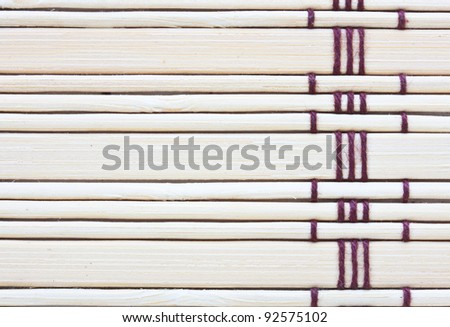 Bamboo products to be used as background