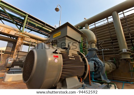 motor equipment in factory for water pump