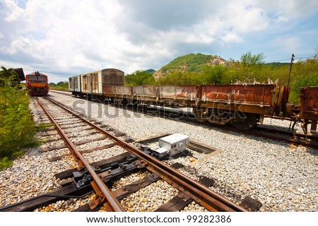 switch rails of train