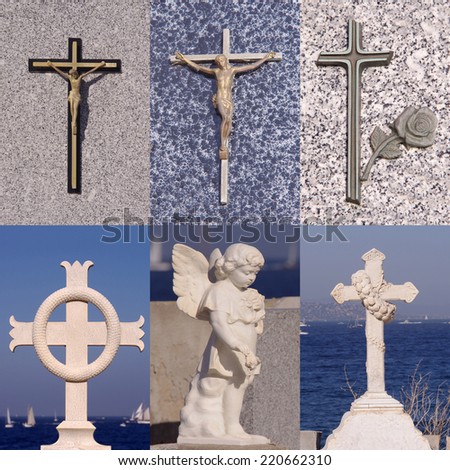 marble religious symbols of stone cross collection