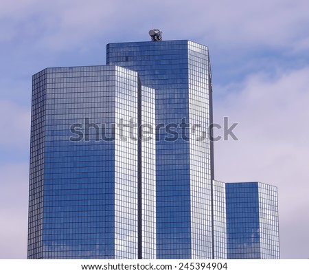PARIS, FRANCE - SEPTEMBER 21, 2011: Tour Total is an office skyscraper located in La Defense district, the modern side of Paris city, capital of France. Photo taken on September 21, 2011 in Paris.