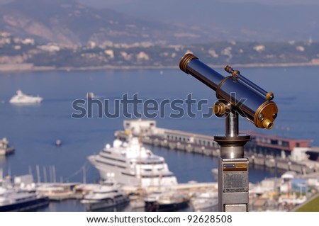 binoculars view at Monaco, Monte Carlo