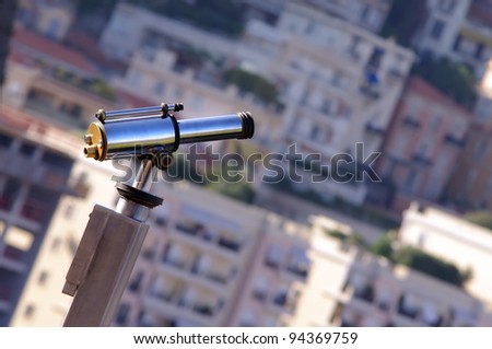 binoculars view of Monaco