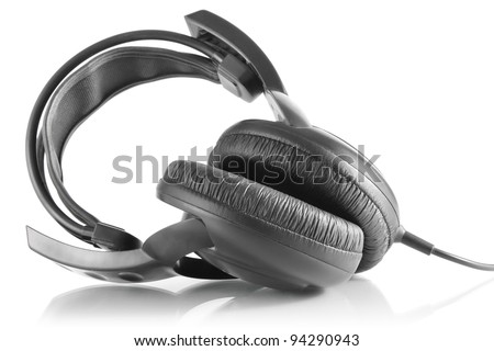 professional headphones dj isolated on white background