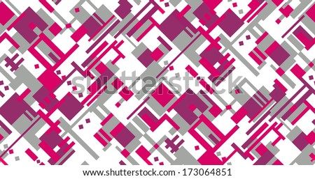 Texture with diagonal pink and gray squares on a white background. Geometric pattern, ornament