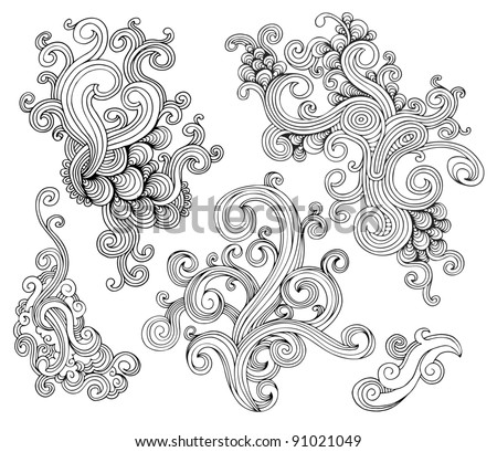 Vector Swirl Set - 91021049 : Shutterstock
