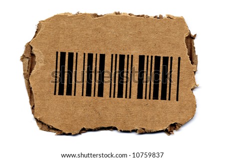 Bar Code Cutout from Carton Box