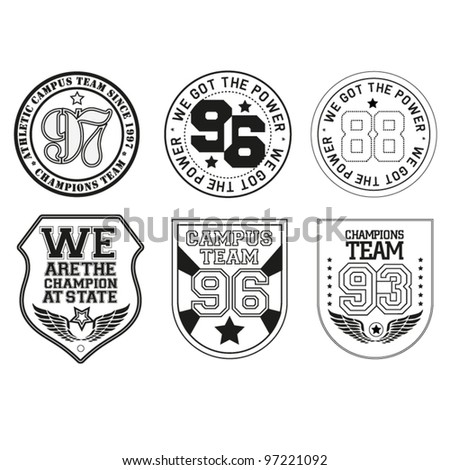 Vector Patch Black And White - 97221092 : Shutterstock
