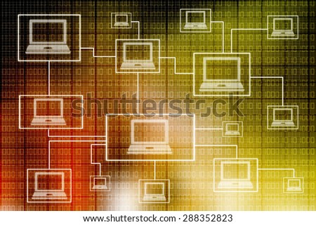 2d abstract computer networking concept