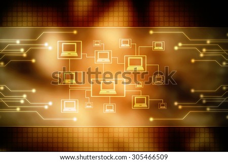 2d abstract computer networking concept