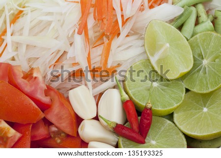 Papaya salad ingredient