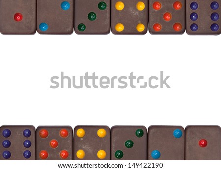 Dominoes game isolated background