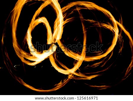 Abstract Drawing Fire Show