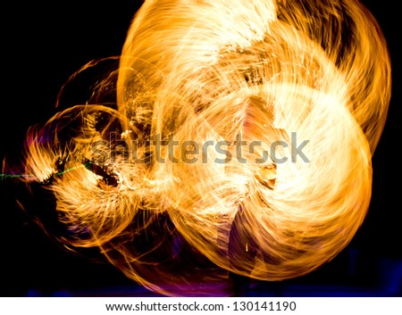 Orange Flames Burning Man