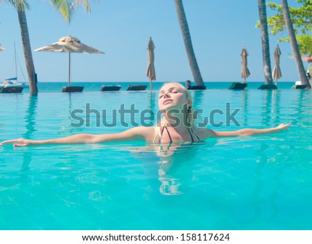 Gorgeous Female In a Pool
