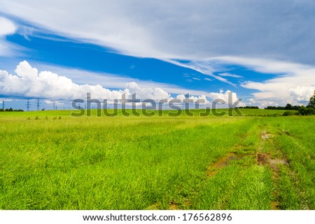 Field Landscape Green Plain