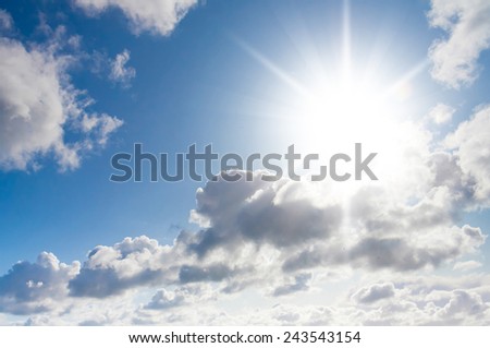 Under Sun Background of Blue