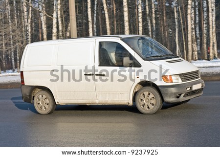 blank white delivery van truck deliver goods of my \