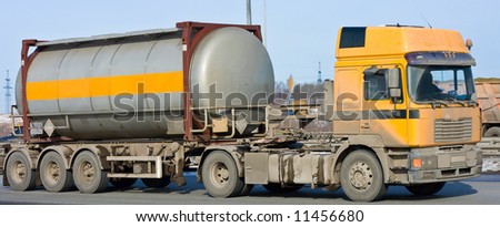 tanker truck moves chemicals  - See similar images of this \