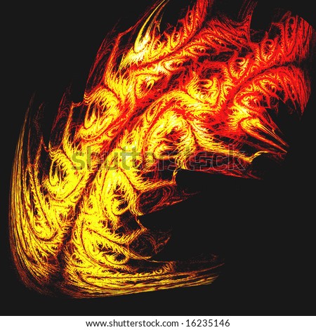 stock photo : tribal tattoo of dragon fire or tiger skin - of "Digital Art