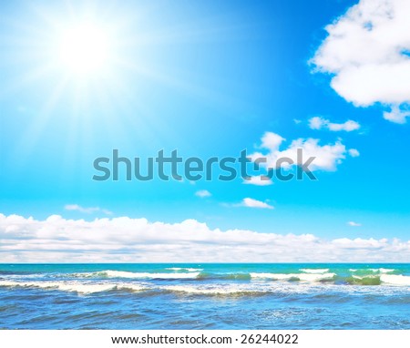 sea waves roll on to a beach